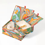 "Hand-Marbled Keepsake Box Set in Marais - Large" - Keepsake Boxes in multicolor by Inner Child