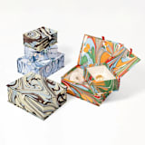 "Hand-Marbled Keepsake Box Set in Marais - Large" - Keepsake Boxes in multicolor by Inner Child