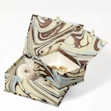 "Hand-Marbled Keepsake Box Set in Kyoto - Large" - Keepsake Boxes in yellow by Inner Child