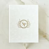 "Custom Velvet Invitation Keepsake Box with Gold Foil Monogram" - Keepsake Boxes in multicolorassorted-colors by Self Stationery