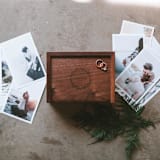 "Personalized Keepsake Box | Wedding Gift for Couples | Walnut Small" - Keepsake Boxes in natural by Wayfaren