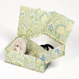 "Hand-Marbled Keepsake Box Set in Seaglass Peacock - Large" - Keepsake Boxes in green by Inner Child