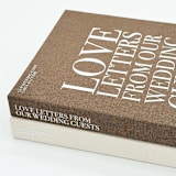 "Wedding Guest Love Letters Keepsake Book Box" - Keepsake Boxes in brown by The Ceremony Club