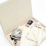 "Linen Wedding Keepsake Book Box" - Keepsake Boxes in beige by The Ceremony Club