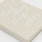 "Linen Wedding Keepsake Book Box" - Keepsake Boxes in beige by The Ceremony Club