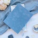 "Dusty Blue Velvet Box for 5 x 7 Cards,  Keepsake Box" - Keepsake Boxes in blue by Self Stationery