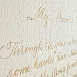 "Custom Calligraphed Letter/ Text" - Keepsake Art in natural by Inkspiringletters