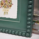 "Custom Bouquet Art in Green Frame" - Keepsake Art in green by Lily Field Studio