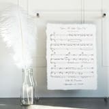"Your First Dance Music Sheet on Handmade Cotton Paper Professional Framed!" - Keepsake Art in natural by Ellie OBrien