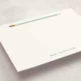 "Number 1" - Children’s Stationery in Mint by Baumbirdy - Detail