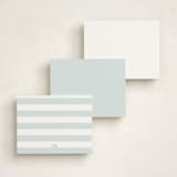 "Strong initial" - Children’s Stationery in Marine by Creo Study - Back of Card Options
