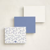 "Classic Baby Monogram" - Children’s Stationery in Cobalt by Susan Brown - Back of Card Options
