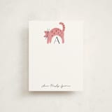 "Cat Tale" - Children’s Stationery in Strawberry by Griffinbell Paper Co. - Front