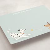"playful pups" - Children’s Stationery in Sky by Susan Asbill - Detail