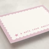 "Scallop Border" - Children’s Stationery in Cotton Candy by Hooray Creative - Detail