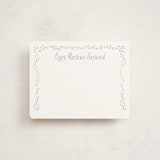 "tiny flora" - Children’s Stationery in Purple Thistle by Kate Ross - Front