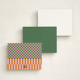 "Checked" - Children’s Stationery in Watermelon by Jenna Holcomb - Back of Card Options