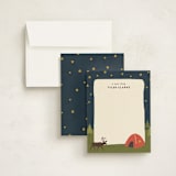 "Camping" - Children’s Stationery in Tomato by Haley McCoy - Assembled