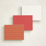 "Painted Book Spines" - Children’s Stationery in Sweet Coral by Shiny Penny Studio - Back of Card Options