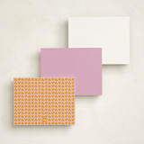 "Painted Name" - Children’s Stationery in Tangerine by Melanie Severin - Back of Card Options
