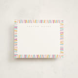 "Confetti Border" - Children’s Stationery in Rainbow by Creo Study - Front