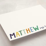 "Letter Blocks" - Children’s Stationery in Dino by Ashlee Townsend - Detail
