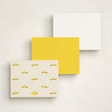 "City Streets" - Children’s Stationery in Cream by On Friday We - Back of Card Options