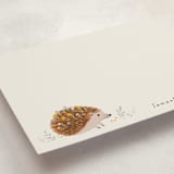 "flowers hedgehog" - Children’s Stationery in Sand by Cass Loh - Detail