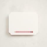 "Penciled" - Children’s Stationery in Candy by Christie Garcia - Front