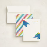 "rainbowsaur" - Children’s Stationery in Ocean by Snow and Ivy - Assembled
