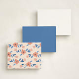 "Cherry Blossoms" - Children’s Stationery in Cornflower by Morgan Kendall - Back of Card Options