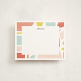 "Collage Frame" - Children’s Stationery in Coral by Iveta Angelova - Front