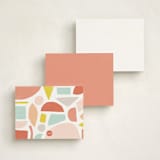 "Collage Frame" - Children’s Stationery in Coral by Iveta Angelova - Back of Card Options