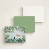 "Dinosaur Parade" - Children’s Stationery in Lagoon by Joanna Griffin - Back of Card Options