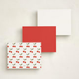 "twin cherries" - Children’s Stationery in Whipped Cream by Karidy Walker - Back of Card Options