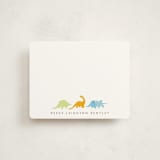 "Dino Parade" - Children’s Stationery in Orange Popsicle by Jennifer Postorino - Front