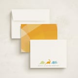 "Dino Parade" - Children’s Stationery in Orange Popsicle by Jennifer Postorino - Assembled