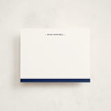 "Preppy Stripe" - Children’s Stationery in Navy by Ann Gardner - Front