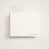 "Herringbone" - Children’s Stationery in Papaya by Seth Caskey - Front