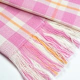 "Abigail Bubblegum Plaid Handwoven Cotton Kitchen Towel" - Tea Towels in pink by Archive New York