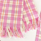 "Abigail Bubblegum Plaid Handwoven Cotton Kitchen Towel" - Tea Towels in pink by Archive New York