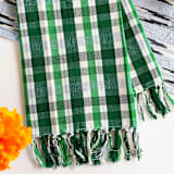 "Josefina Plaid Handwoven Cotton Kitchen Towel" - Tea Towels in green by Archive New York