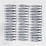 "White Sardine Tea Towel" - Tea Towels in white by Julie Peach