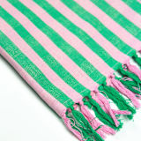 "Flora Striped Handwoven Cotton Kitchen Towel" - Tea Towels in pink by Archive New York