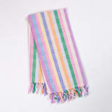 "Maxine Pastel Rainbow Striped Handwoven Cotton Towel" - Tea Towels in multicolorassorted-colors by Archive New York