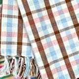 "Louisa Plaid Handwoven Cotton Kitchen Towel" - Tea Towels in blue by Archive New York