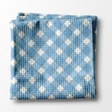 "Waffle Weave Kitchen Towel - Gingham Blue" - Tea Towels in blue by Clairebella