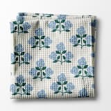 "Waffle Weave Kitchen Towel - Betsy Blue" - Tea Towels in blue by Clairebella