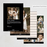 "Classic Holiday Frame" - Kwanzaa Cards in Charcoal by Kanika Mathur - Back of Card Options