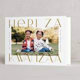 "Merriest&Bright" - Kwanzaa Cards in Golden by Ana de Sousa - Folded Card